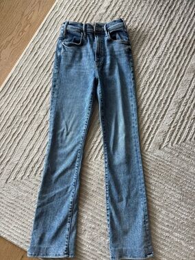 Mother Denim The Hustler Straight-Leg Jeans Blue Sz 27